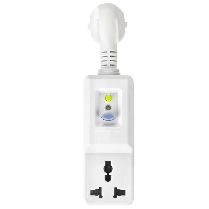 Disyuntor doméstico EU 16A, adaptador RCD, interruptor viaje energía para jardín, adaptador enchufe seguridad,