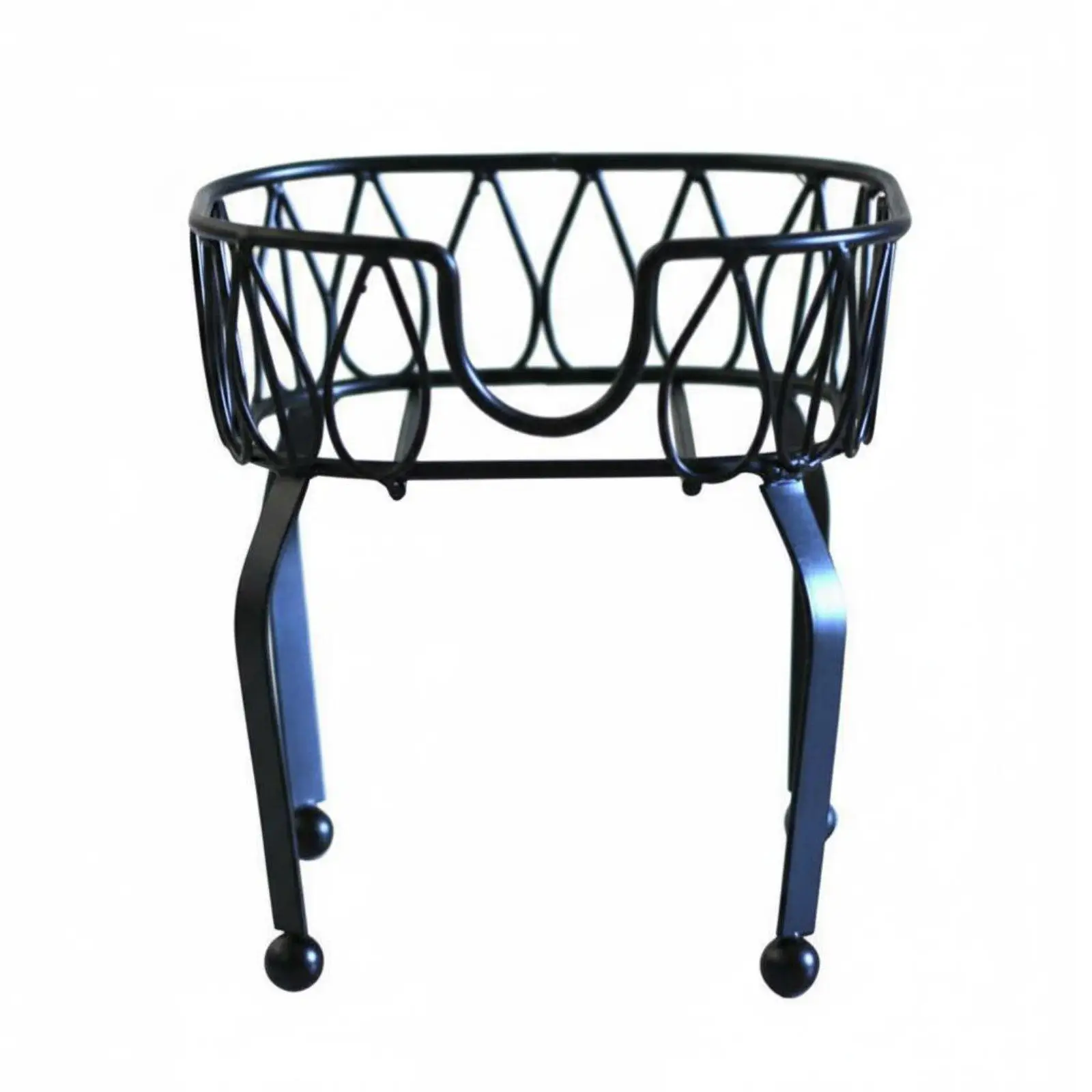 Scrollwork Iron Brewing Barrel Stand Secure Keg Cooler Base Beverage Dispenser for Party Hosting