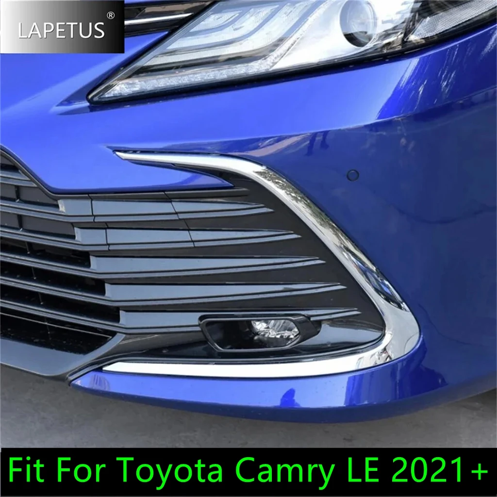 

Chrome Front Foglight Fog Lights Lamps Eyelid Eyebrow Decor Stripes Cover Trim For Toyota Camry LE 2021 2022 Auto Accessories