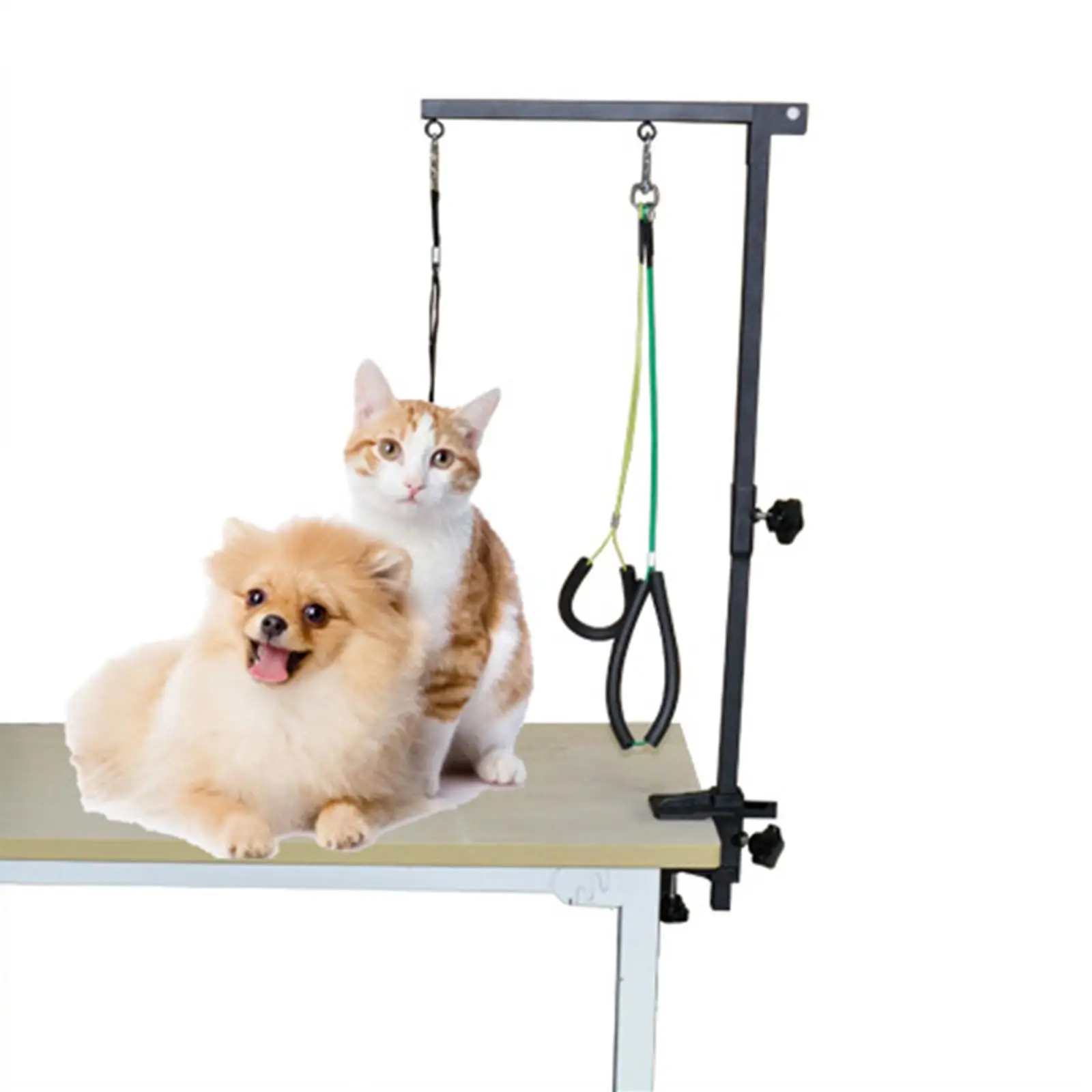 Dog Grooming Arm with Clamp Pet Grooming Table for Small Medium Dogs Cutting view 2