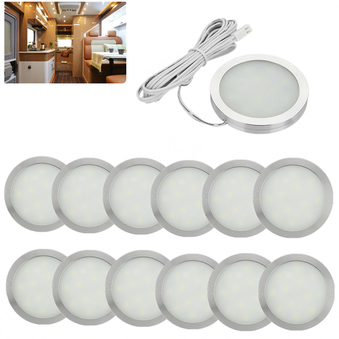 12V LED 캠핑 램프 자동차 인테리어 지붕 독서 조명 캐러밴 RV LED 천장 조명 라운드 Led 패널 LED 실내 조명 신호