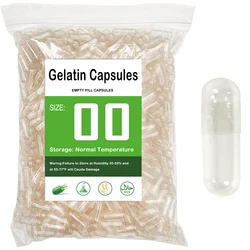 1000Pcs 000#,00#,0#,4# Empty Capsule Clear Hollow Transparent Hard Gelatin Seperated Joined Blue White Capsule Shell