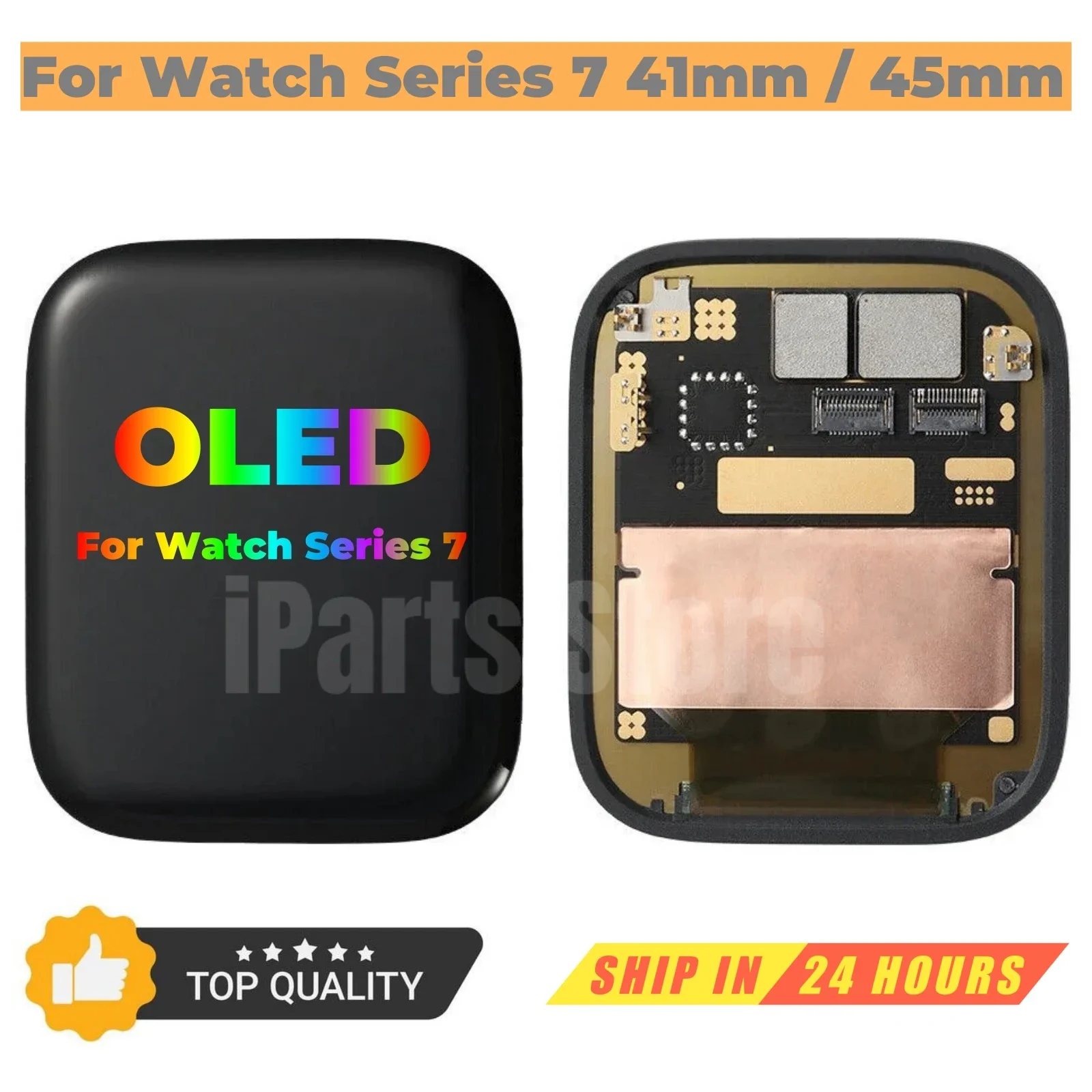 iParts Replacement OLED Display For Apple Watch Series 7 S7 41mm 45mm A2475 A2476 A2477 A2478 Retina LCD Touch Screen Assembly