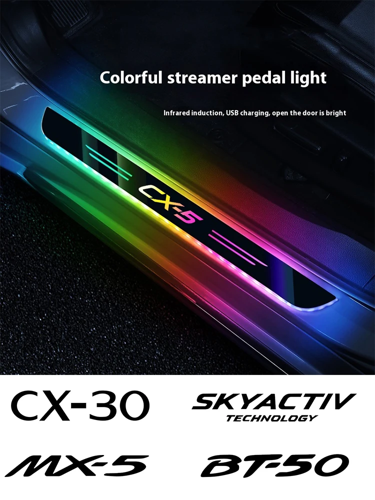 

Car LED Wireless Threshold Light For Mazda 2 3 6 Skyactiv MX-5 Atenza CX30 CX-5 CX-8 CX-9 Axela Biante Premacy Demio BT-50 MPS