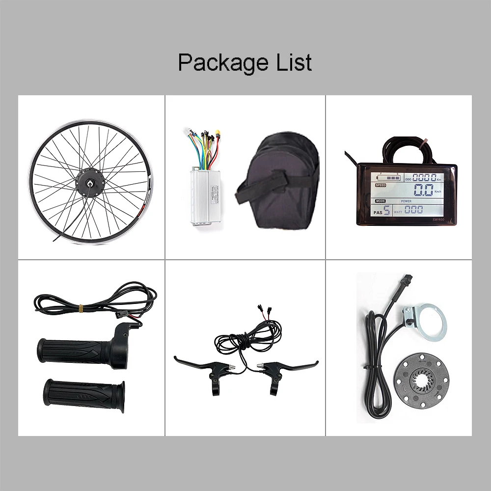 متجر الاتحاد الأوروبي 20 "26" 27.5 "28" 29 "700C 36V 250W/350W/500W eBike تحويل عدة ebike دراجة كهربائية عدة المحور الأمامي/الخلفي عجلة المحرك #2