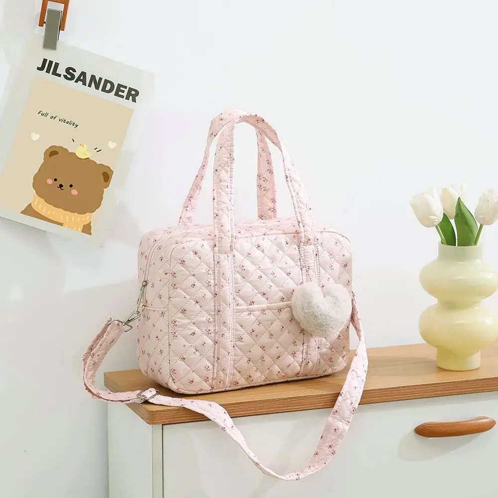 Travel Essentials Multifunctional Diaper Bag Large Capacity Crossbody Mommy Bag Flower Maternity Bag Care