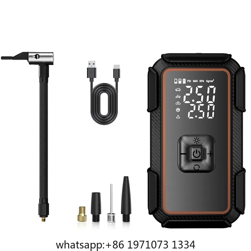 Portable Wireless Car Air Compressor Pump Digital Display Electric Tire Inflator For Motorcycle Bicycle Auto Tyre Balls