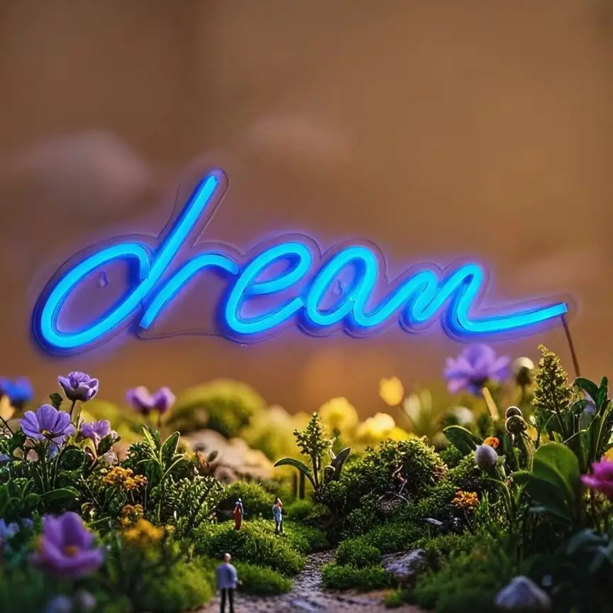 Chi-buy LED Neon Dream USB Powered Neon Signs Night Light Suitable for Bedroom, Wedding, Game room，gift