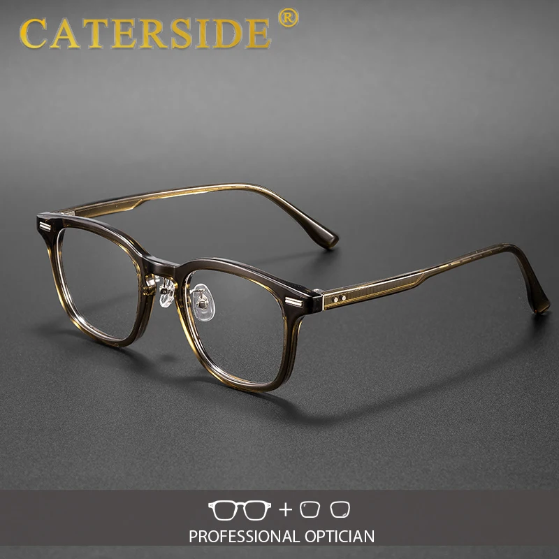 

CATERSIDE модные женские квадратные оптические очки из ацетата, высококачественные брендовые дизайнерские очки с защитой от синего света, очки для близорукости