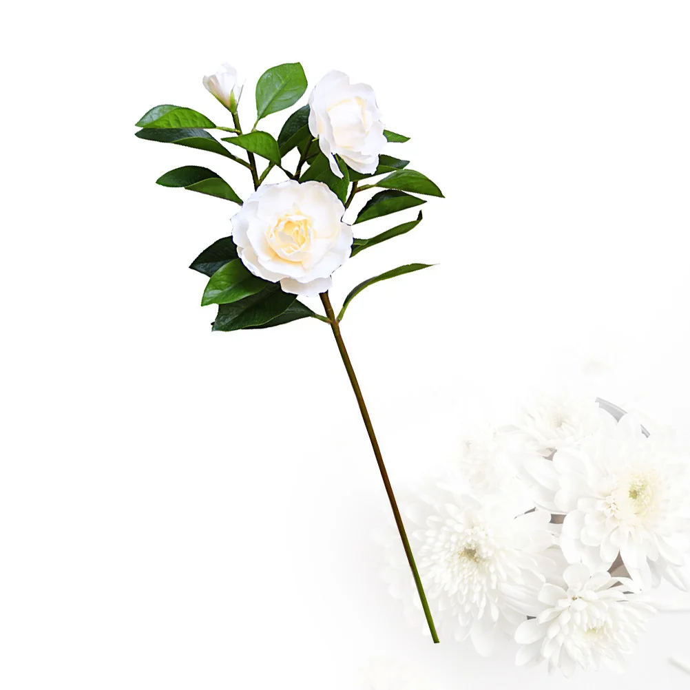 

Artificial Faux Gardenia Simulation Flower Wedding Decoration Household Yellow Artificial Flowers Home Office Party Eco Friendly