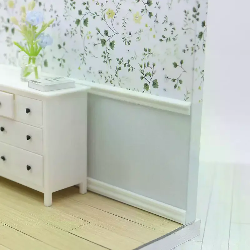 Plinthe Miniature pour maison de poupée 1:12, 2 pièces, Mini taille, décor de salle de bain, salon, jouet, accessoires pour maison de poupée