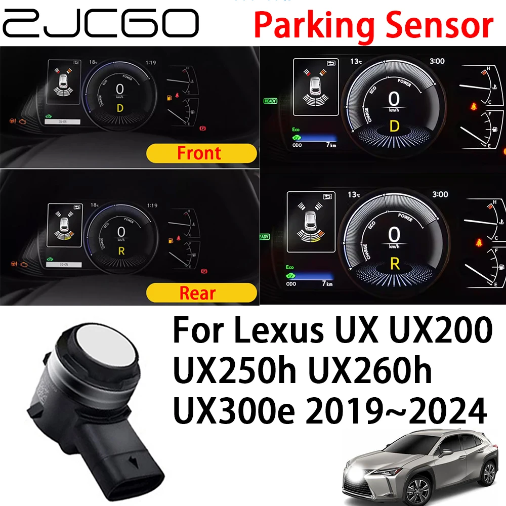 

ZJCGO Car Front Rear Reverse Parking Sensor Assistance Backup Radar Buzzer for Lexus UX UX200 UX250h UX260h UX300e 2019~2024