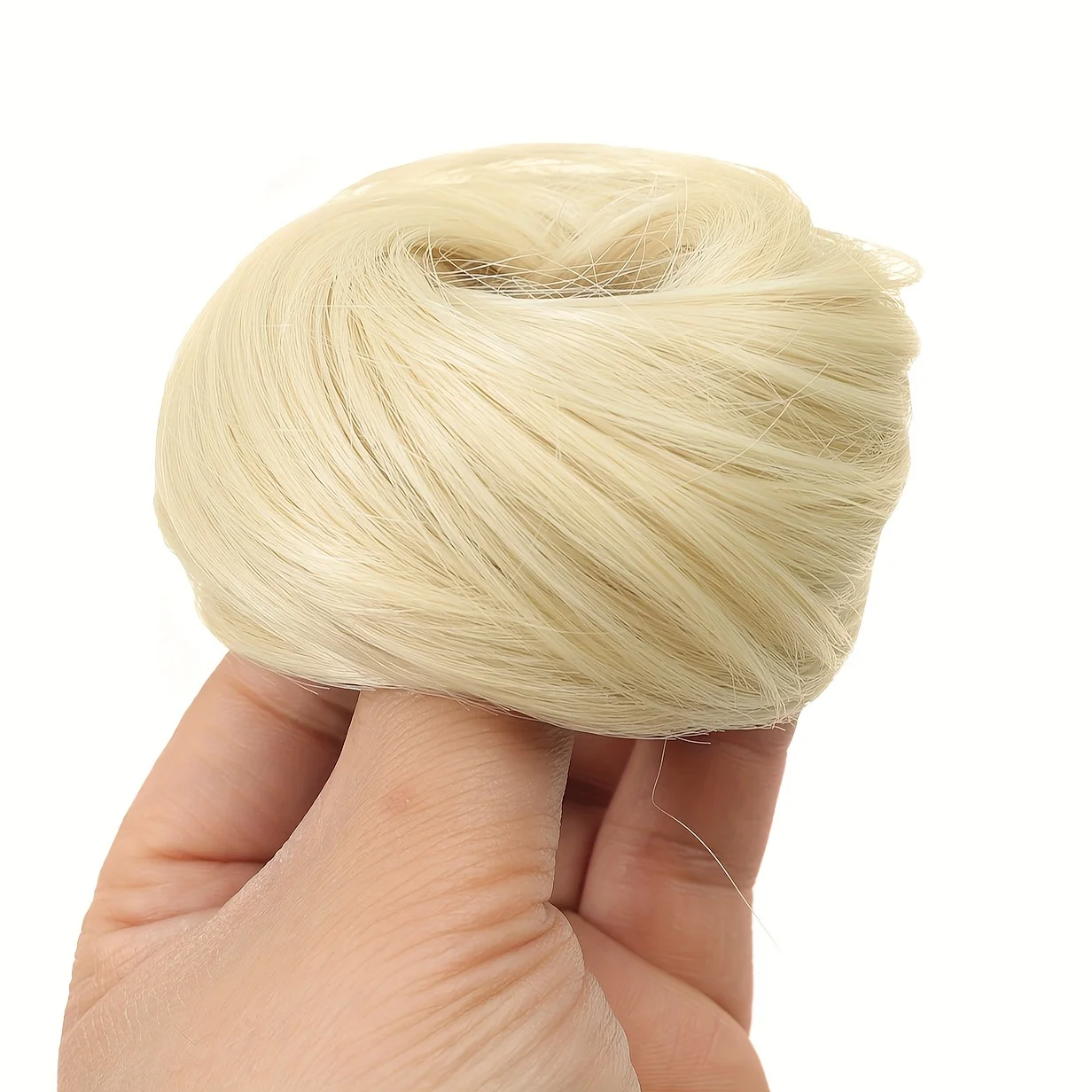 Synthetischer Chignon, elastisches Gummiband, künstlicher Haarknoten, zum Anklipsen auf der Haare, Schwanzverlängerung, Hochsteckfrisur, Haarteil, Pferdeschwanz für Frauen, Weihnachten