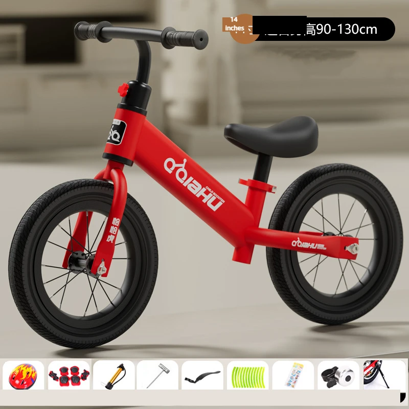 Neues 14-Zoll-Schaumrad für Kinder, Laufrad für 2–6 alte Babys, nicht Pedal-Lernfahrrad, Schiebefahrrad, aufblasbarer Räder