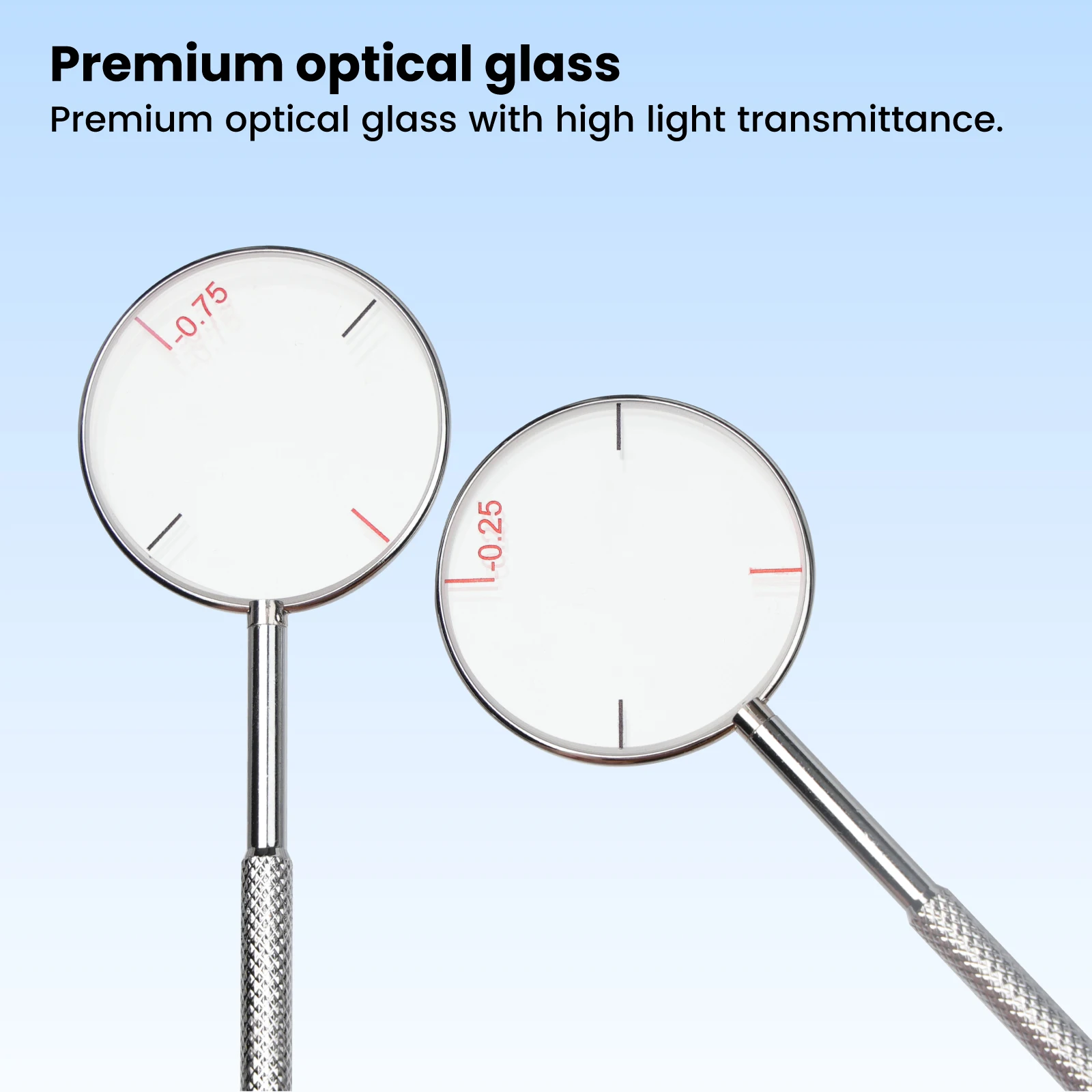 Cross Cylinder Lens, 36mm Large Aperture, ±0.25 to ±1.00 Diopter Optional, Optical Optometry Tool for Eye Examination
