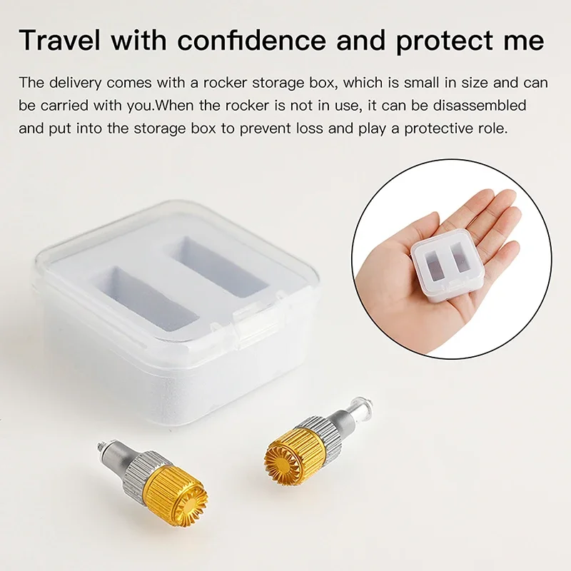 2PCS รีโมทคอนโทรล Thumb Rocker Stick ปรับความสูงอะลูมินัมอัลลอยจอยสติ๊กสำหรับ DJI Avata FPV Drone Rocker อุปกรณ์เสริม