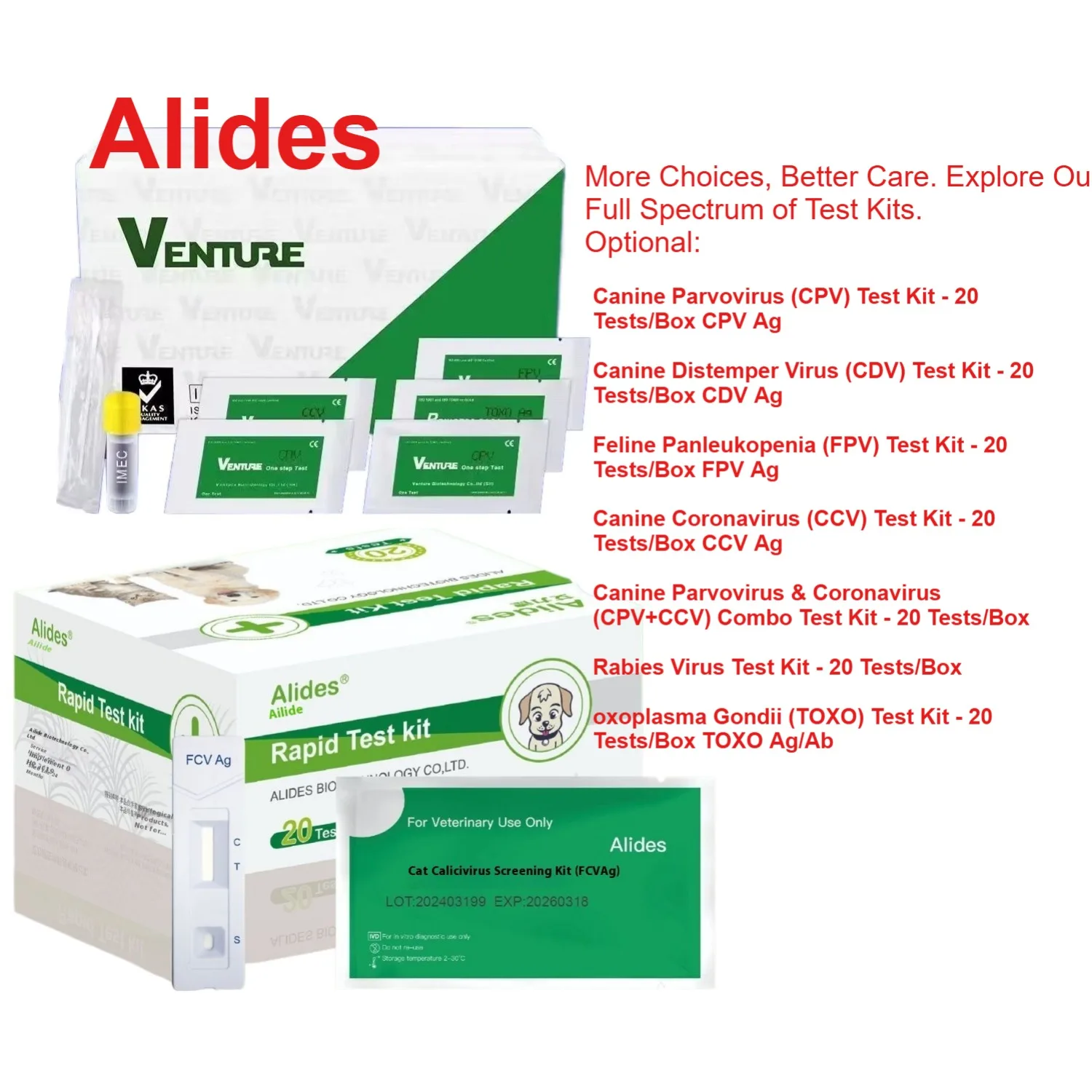 Ranlraka Veterinary Canine Parvovirus Antigen Cpv Ag Rapid Test Kit Cpv Test Kit of Dog Canine Parvo Animal Test Kits