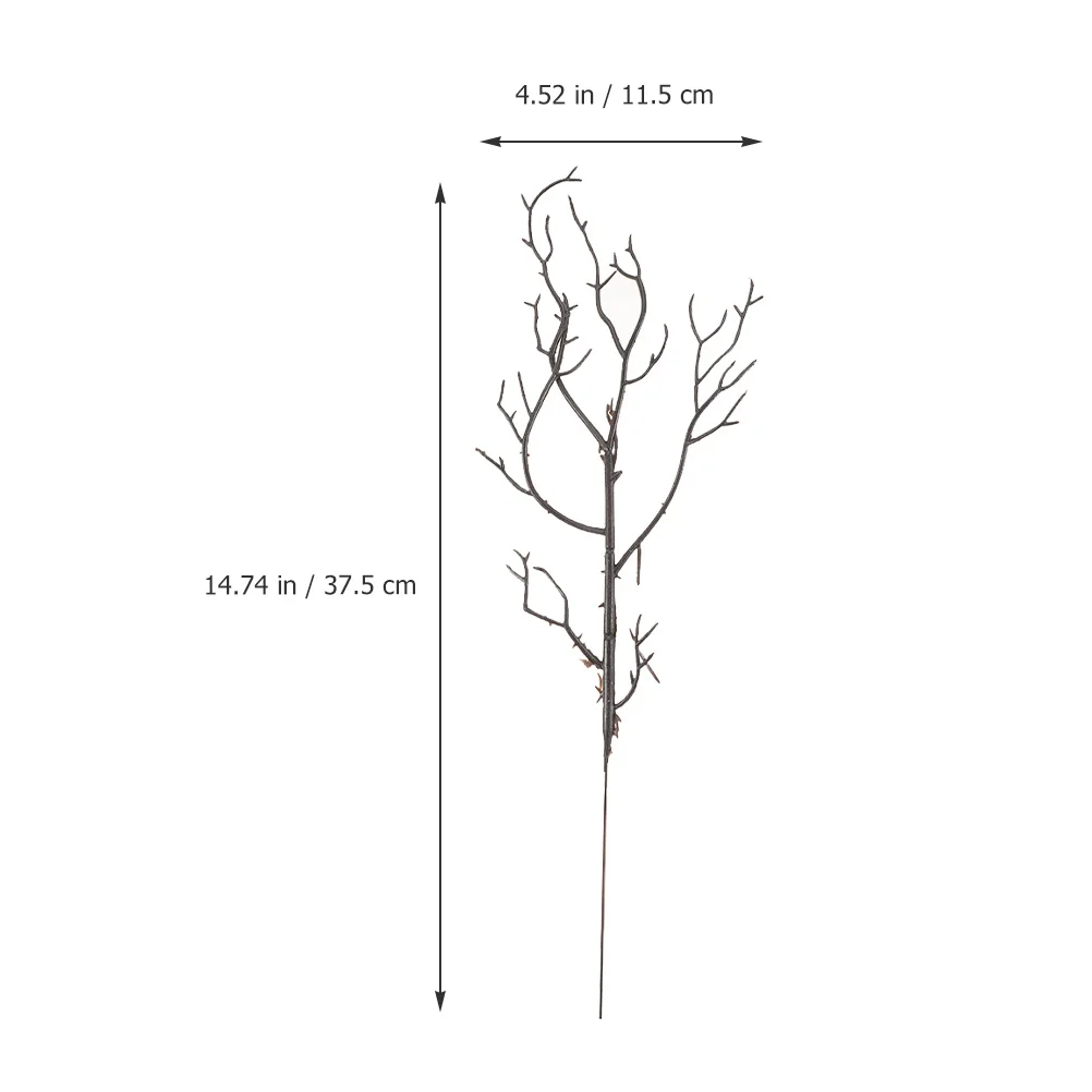 

8Pcs Black Plastic Artificial Branches DIY Craft Twigs Decorative Plant Stems Vase Filling Home Decor Artificial Branches