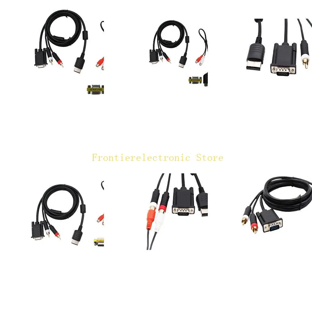 G8DB High Definition VGA Cable 3.5mm to 2-Male RCA Adapter Cable for Dreamcast Video Games Console