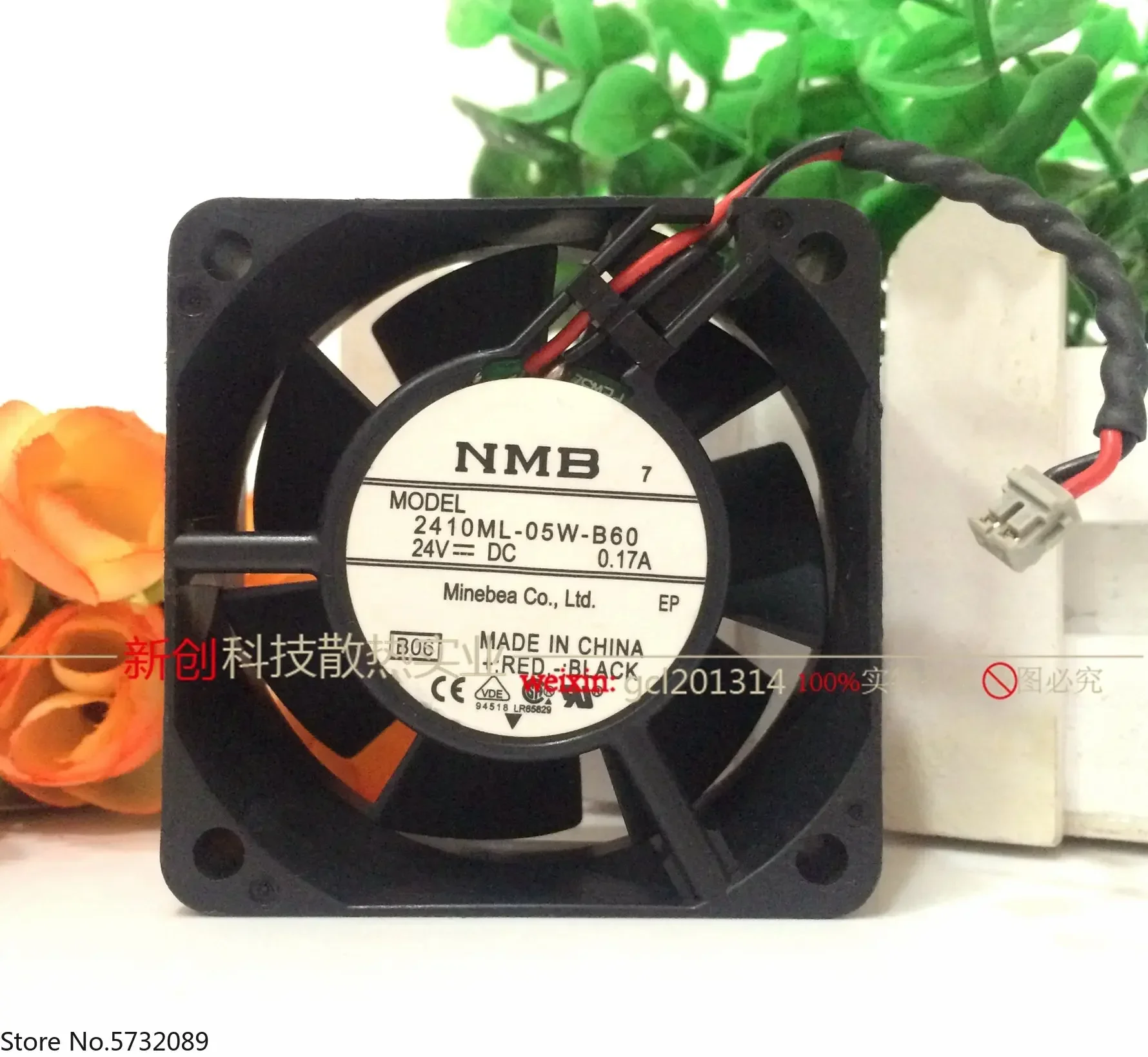 

5PCS Original NMB 2410ML-05W-B60 6025 24V 0.17A 6cm frequency converter fan