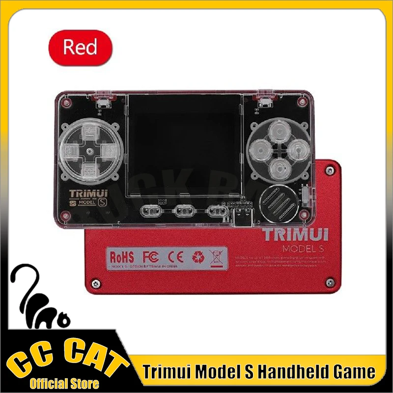 Trimui Model S Handheld Game Machine Mini Machine Transparent Body Extremely 2 Inch Ips Screen Compact Nostalgic Handheld Card