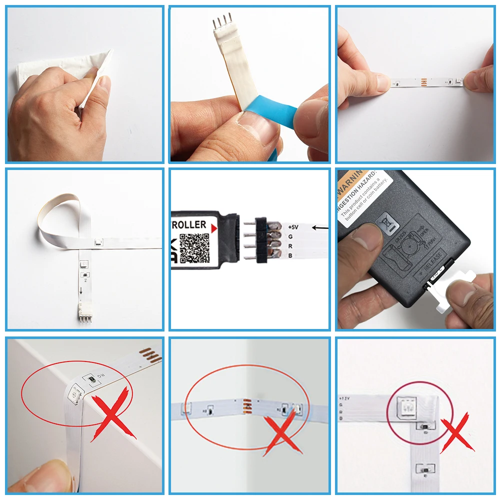 Smart 5V USB LED Strip Lights 24 Key Remote APP Control Music Sync RGB Color Bluetooth for Home Bedroom Decor Game TV Backlight