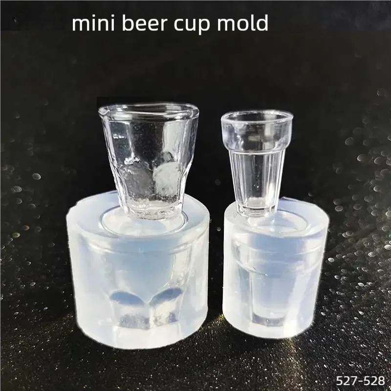 Stampo per mini tazza di birra artigianale fai-da-te Stampo in resina epossidica Gioco alimentare Stampo per pizzicare in miniatura Stampo in resina epossidica Stampo in resina UV