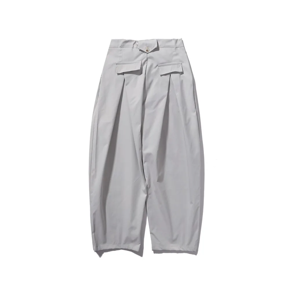 Folds Basic Solid Basic Elegant Office Wide Leg Gray Suit Pants Trousers for Women Men Streetwear Winter Spring Trending