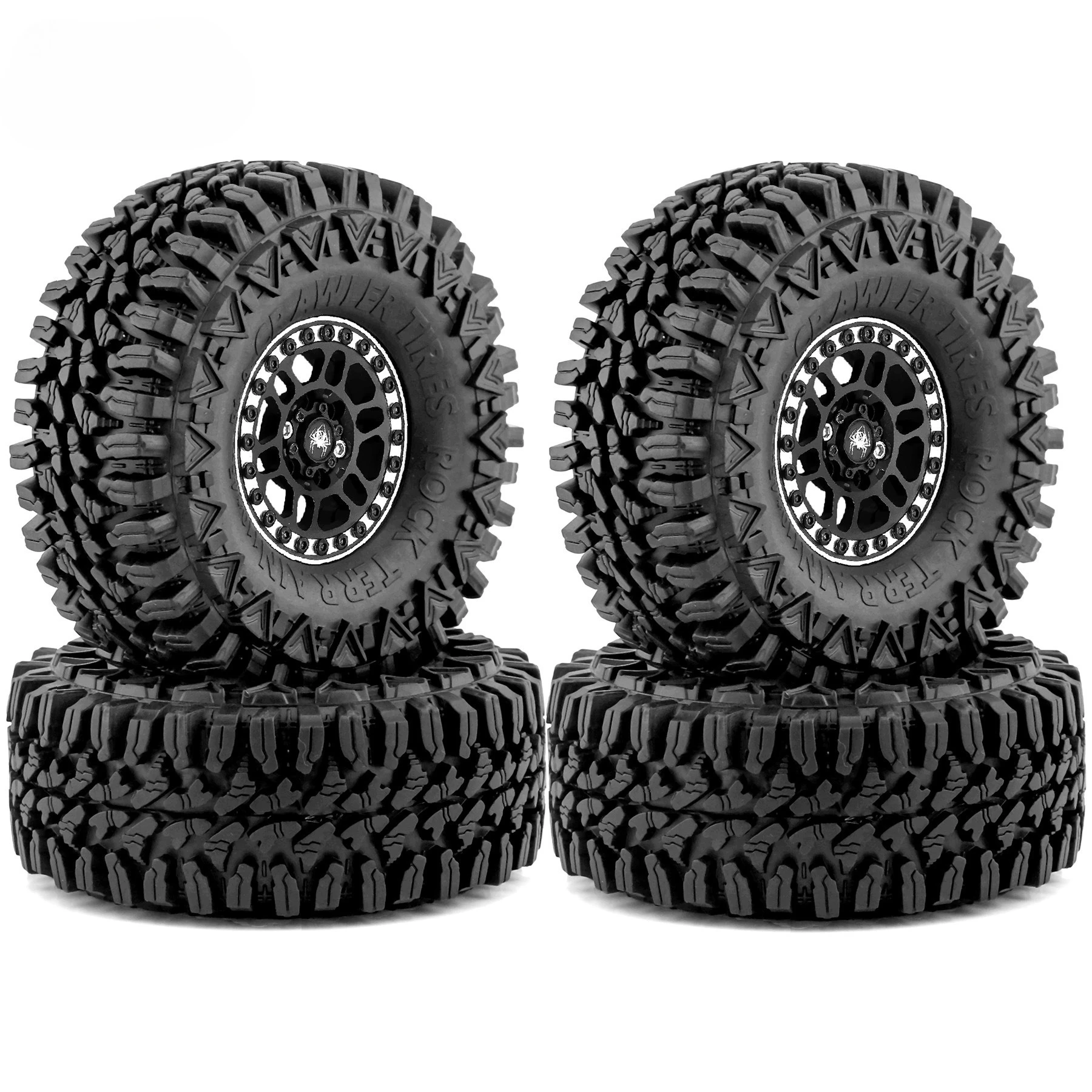 

RC model remote control car tire 1/10 is suitable for SCX10 third generation Base Camp easy control metal wheel + scorpion tire