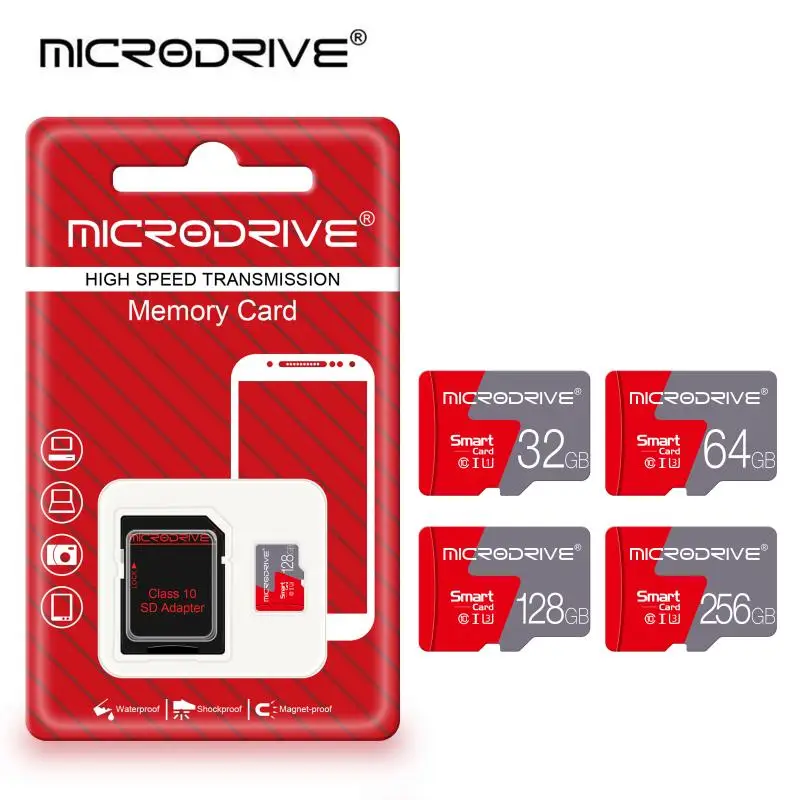 Micro Memory SD Cards 4GB 8GB 16GB 32GB 64GB 128GB 256GB SD Card SD/TF Flash Card U3 Class 10 32GB 16GB Memory Card For Phone