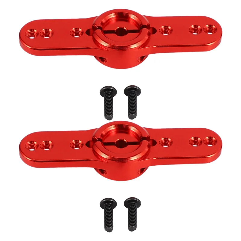 AS96-2X Servo bocina de Metal 15T brazo Servo de dirección de 15 dientes para coche de escalada 1/5 RC gasolina/electricidad rojo