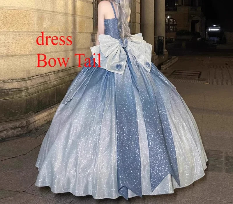 Shumeng Princess Lolita Long Dress Blue 6