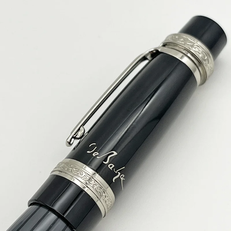 Lanlan Luxury MB Roller Ballpoint Pen Honore De Balzac Office School Stationery With Autograph On The Pen-cap