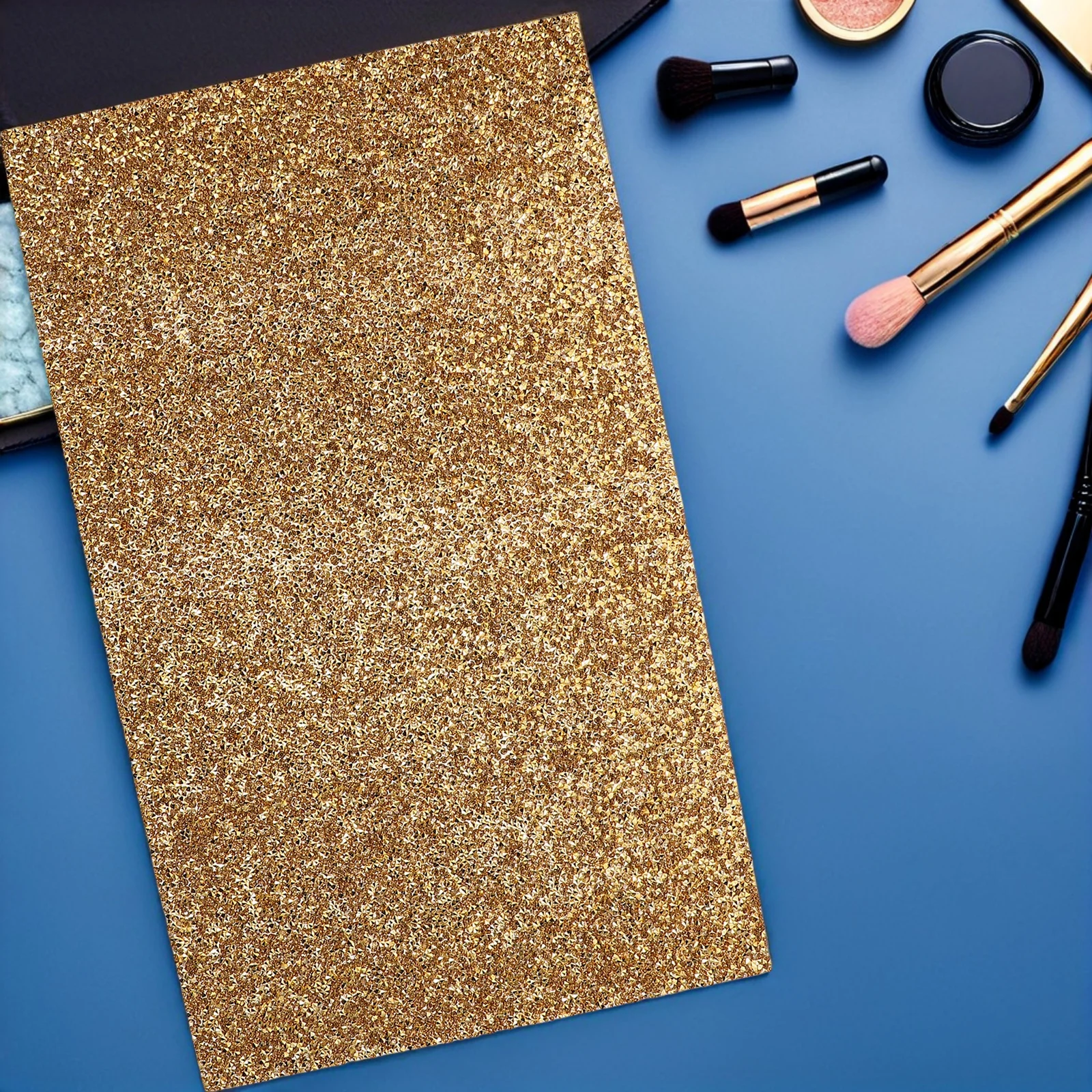 

Rhinestone Nail Art Mat Sparkling Bling Table Pad Comfortable Arm Rest Cushion For Manicure Desk - Foldable Nail Tech Mat For