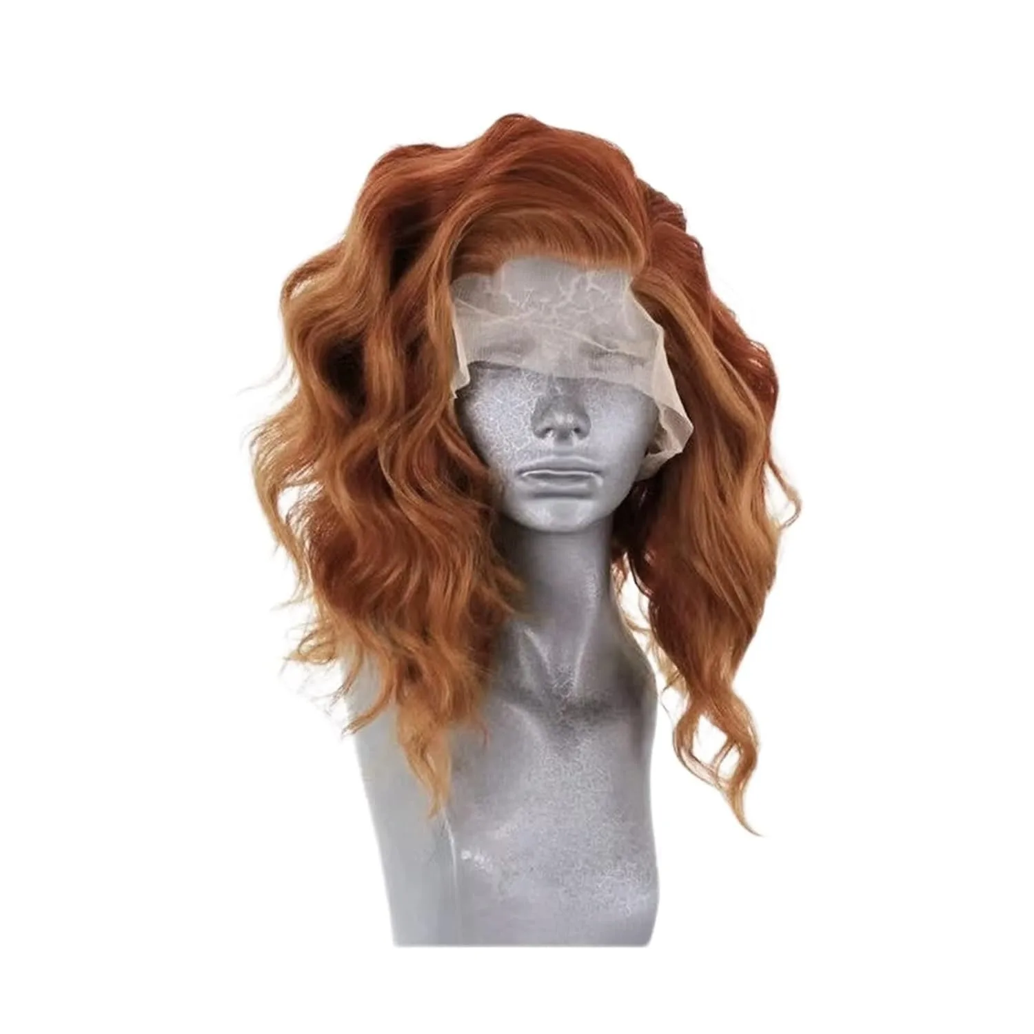 250% قبل قطع HD الدانتيل الباروكات الأمامية البني المحمر قصيرة الجسم موجة 13X4 HD الدانتيل الشفاف الجبهة بيروكات صناعية النحاس الأحمر الملونة