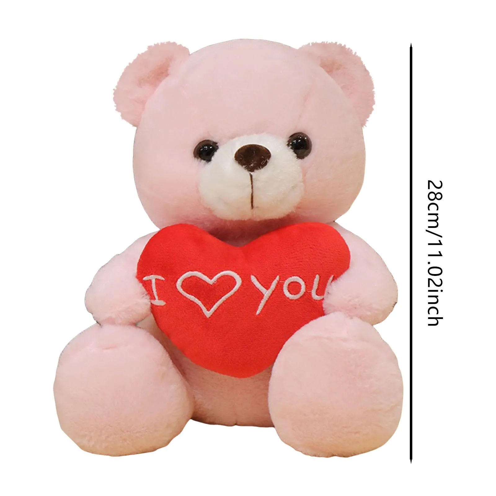 Muñecas de minutos, oso de dibujos animados del Día de San Valentín, juguete h, muñeca de oso de amor, muñeca bonita a máquina para dormir con jugar, huesos peludos, muñecas h