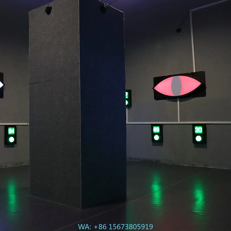 Wall Interactive Indoor Hide Push Button Counting Number LED Light Activate Game Evil Eyes