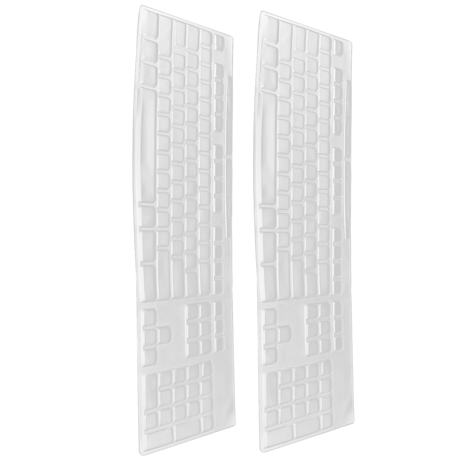 

2pcs Silicone Keyboard Film Waterproof Dustproof Protective Cover Flexible Durable Foldable Light Transmitting Easy Cleaning