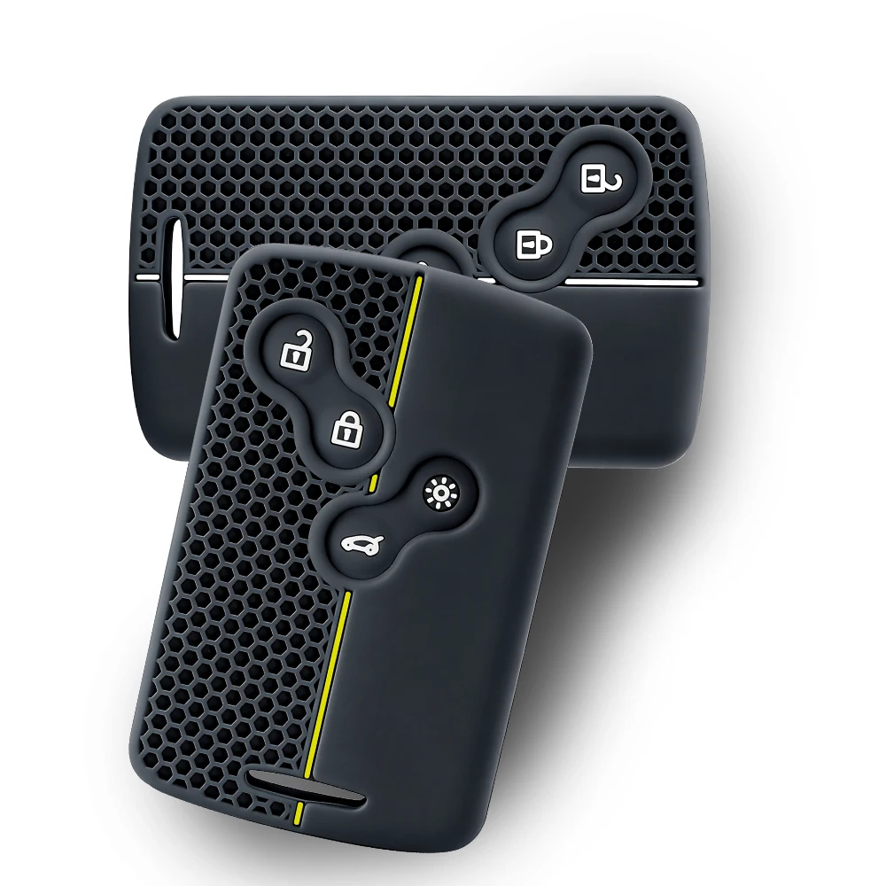 

4 Buttons For Renault Duster Captur Clio Logan Megane 1 2 3 Koleos Scenic Nema Fluence Zoe Silicone Car Key Case Cover Accessory