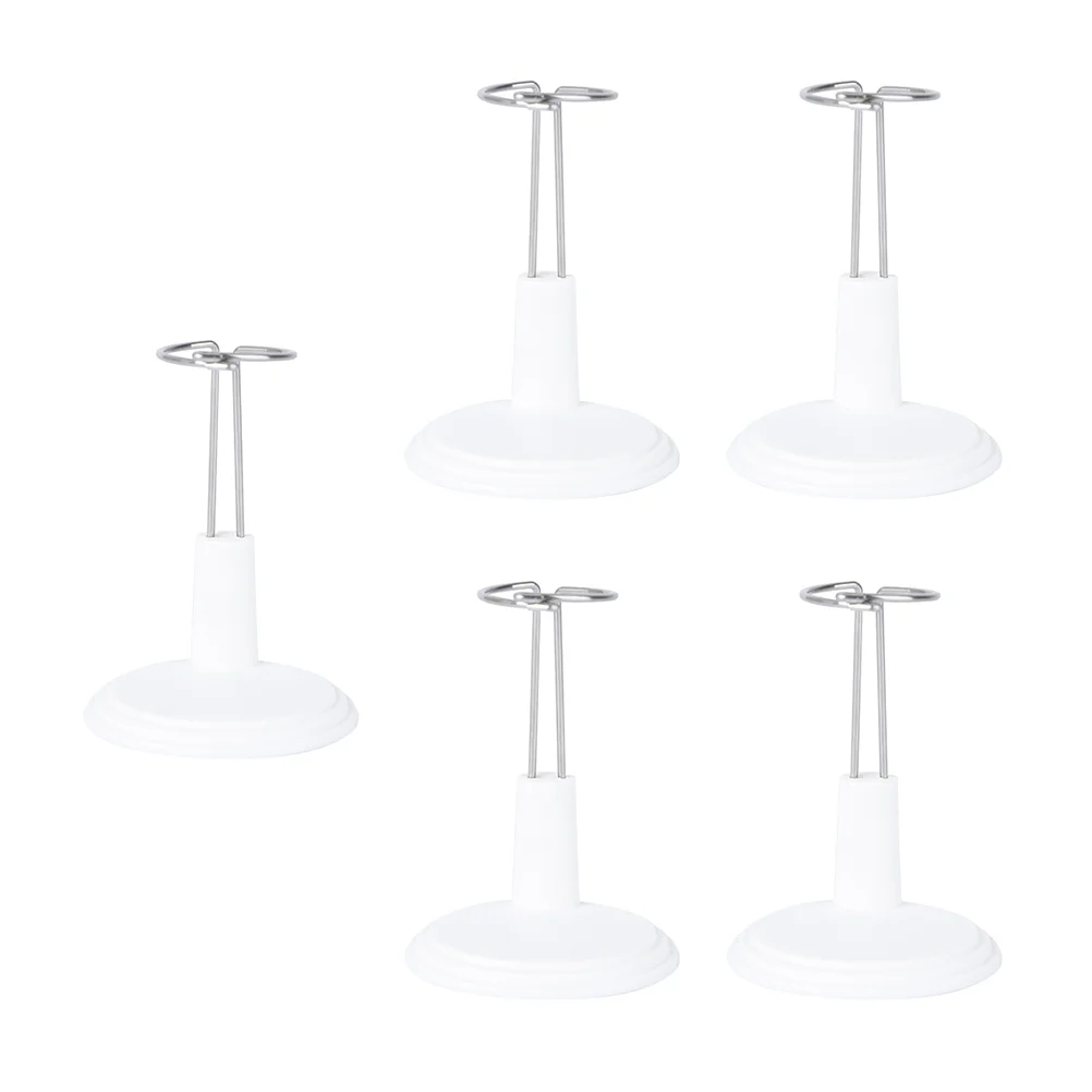 

5 Pcs Figurine Display Shelf Support Frame Stand Rack Toy Model Bracket Accessories Portable Holder White Child