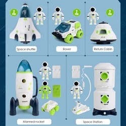 Quebra-cabeça acústica óptica espaço brinquedos para meninos, modelo shuttle, estação espacial, foguete, aviação série, novo