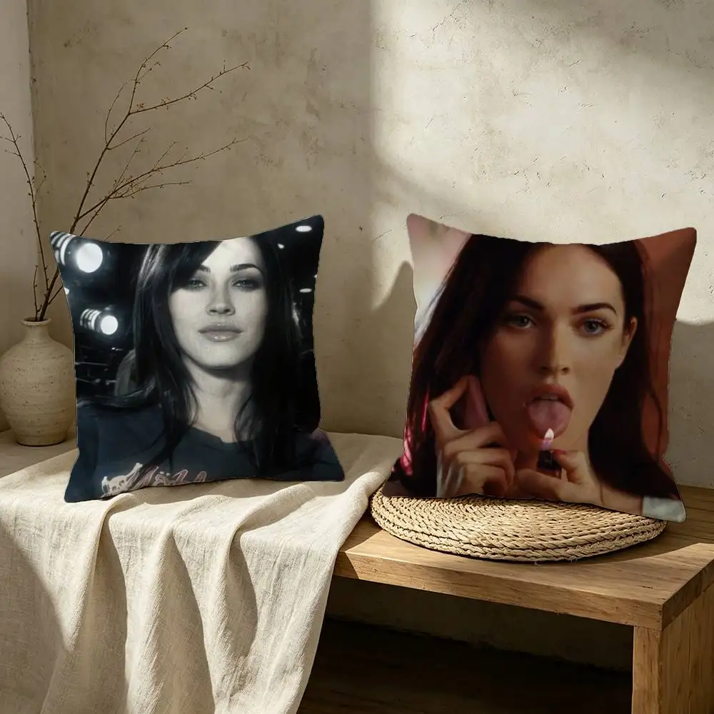 M-Megan Fox Pillow Case for Sofa Living Room Home office Decor Protective Cover