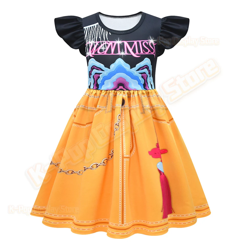 ชุดคอสเพลย์เด็กผู้หญิงสไตล์ภาพยนตร์ Kpop Demon Hunters สำหรับงานแฟนซีเด็ก คอสเพลย์ฮาโลวีน งานแฟนซีสวมหน้ากาก รุมิ มิร่า โซเย่