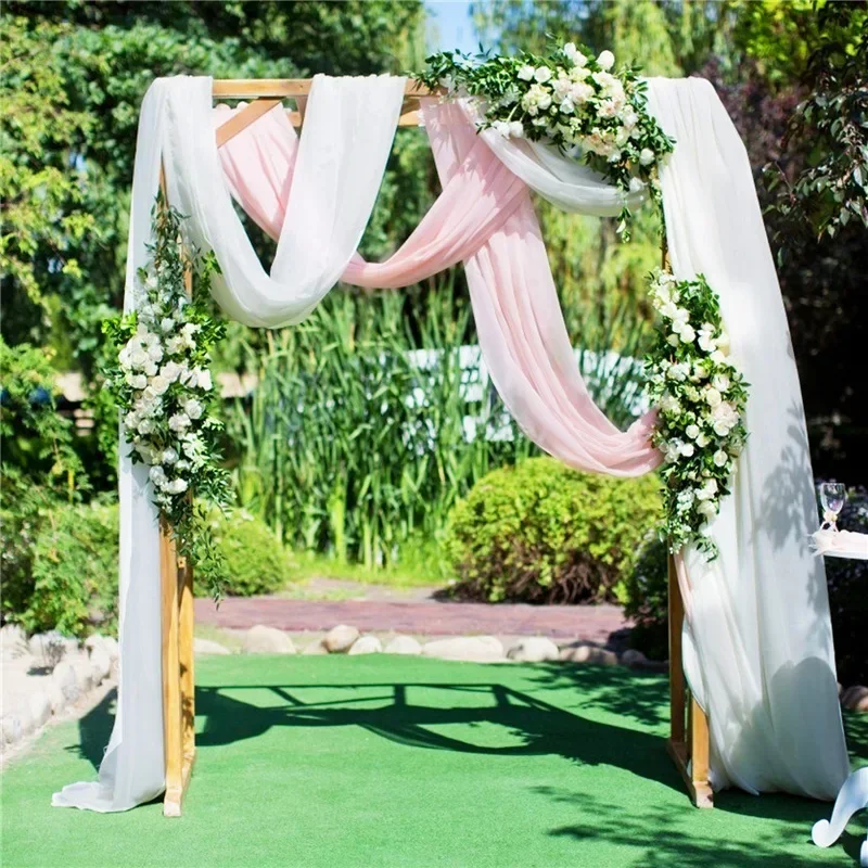 Wedding Arch Draping Fabric Chiffon Fabric For Curtain Drapery Ceremony Reception Swag 29 Wide 6 Yards