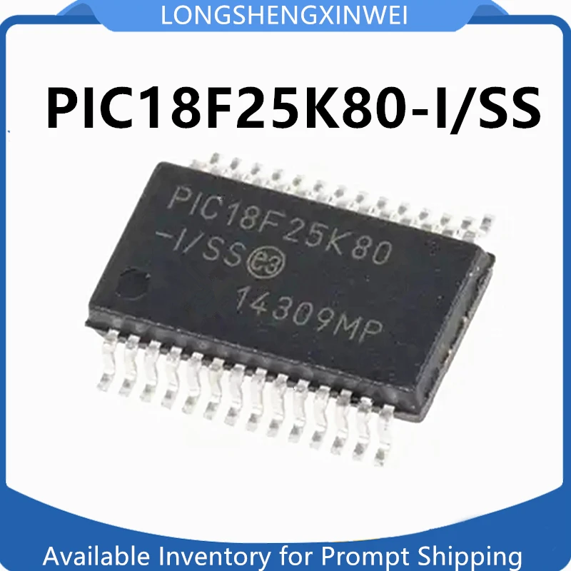 1PCS PIC18F25K80 PIC18F25K80-I/SS  SSOP28 Original 8-bit Microcontroller Core