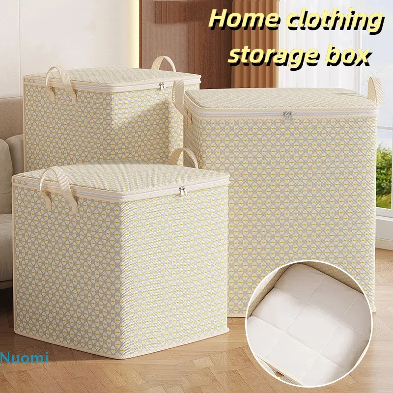 

Large Capacity Quilt Storage Bag Duvet Blanket Foldable Sorting Bags Waterproof Dustproof Clothes Organizer Household Moving Bag