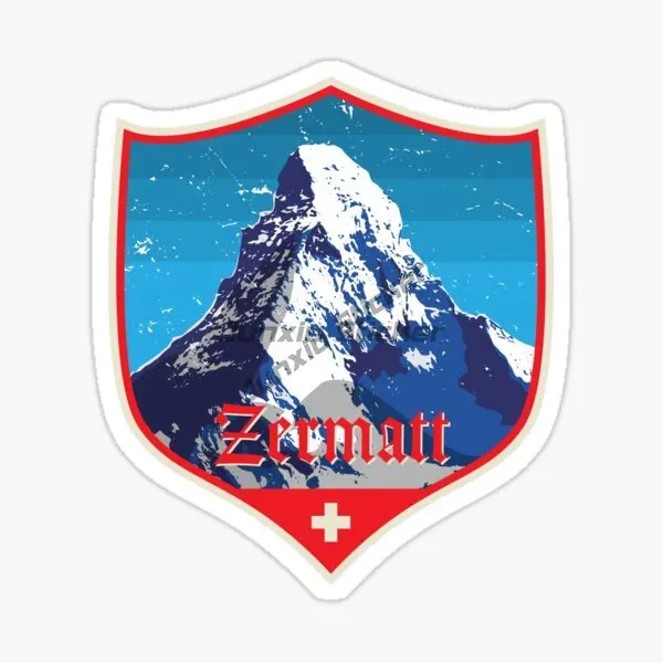 

Switzerland ZERMATT Flag Mountain Emblem Creative Car Stickers Motorcycle Wall Helmet Fridge Decal Decoration Accessories