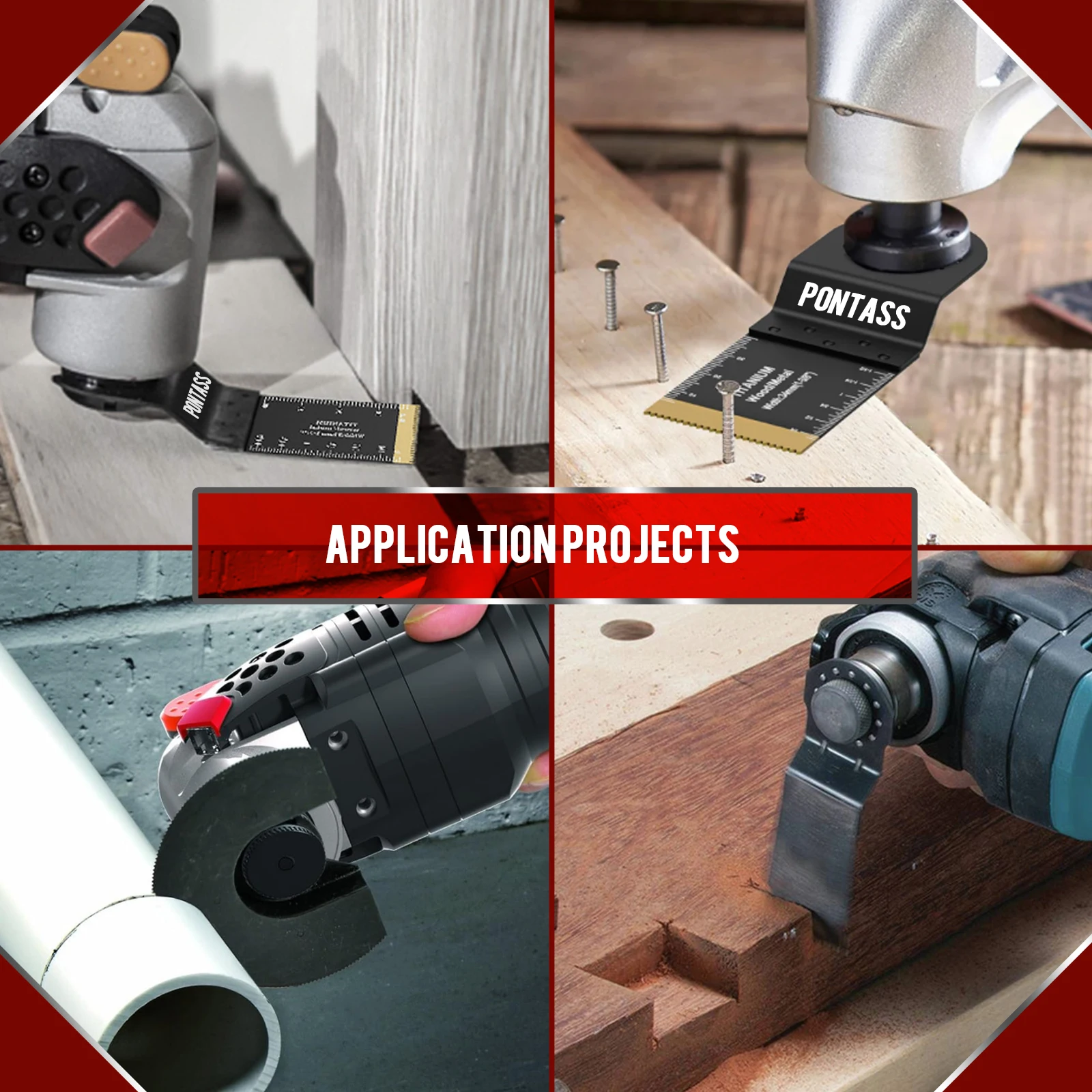 Cutting Metal,Steel Nails,Screws,Carbide Tooth Blade Oscillating Saw Blades 27pcs,Multitool Oscillating Tool Accessories