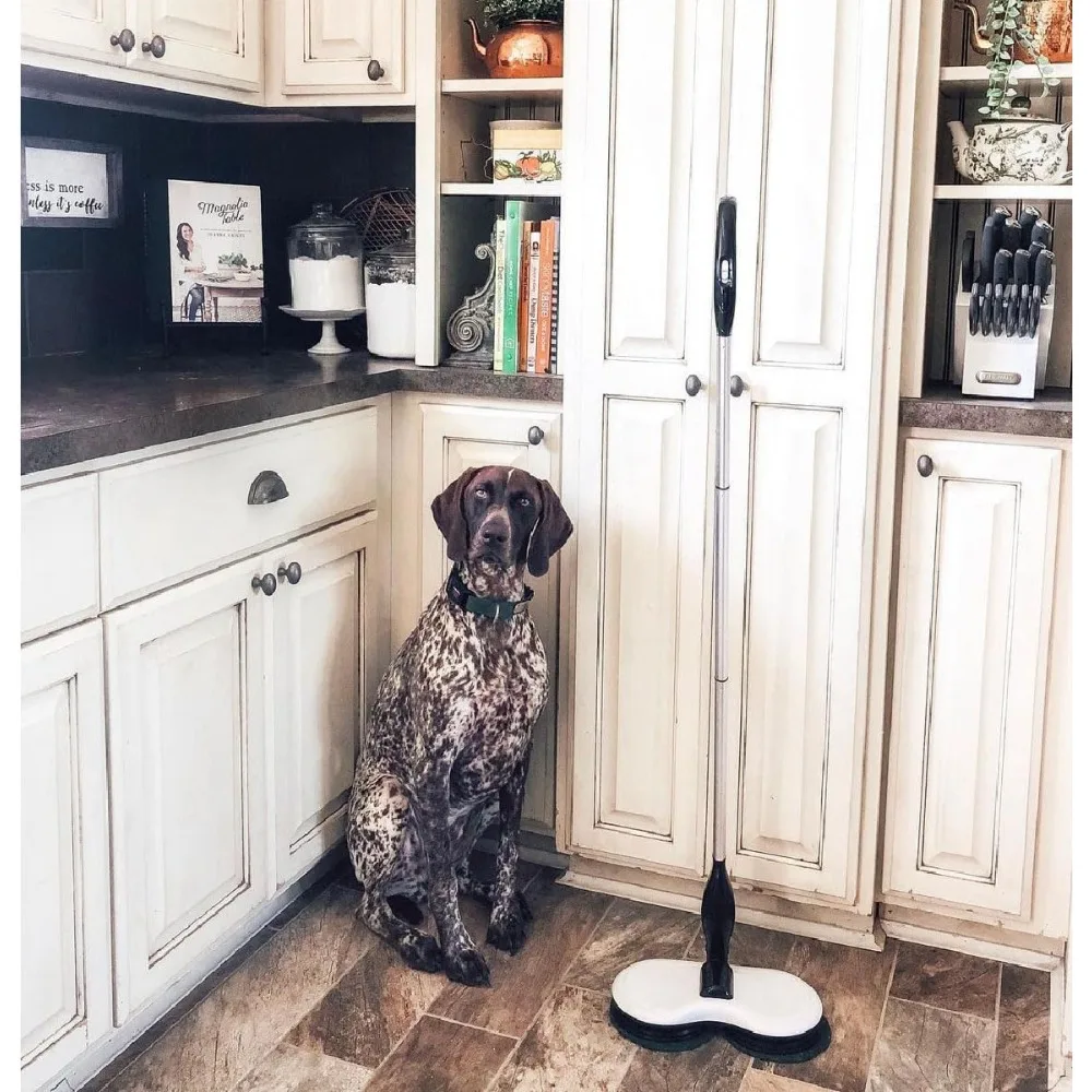 Электрическая швабра для чистки пола, аккумуляторная швабра с вращающимся двигателем для паркетной плитки, ламината, ежедневной очистки пола