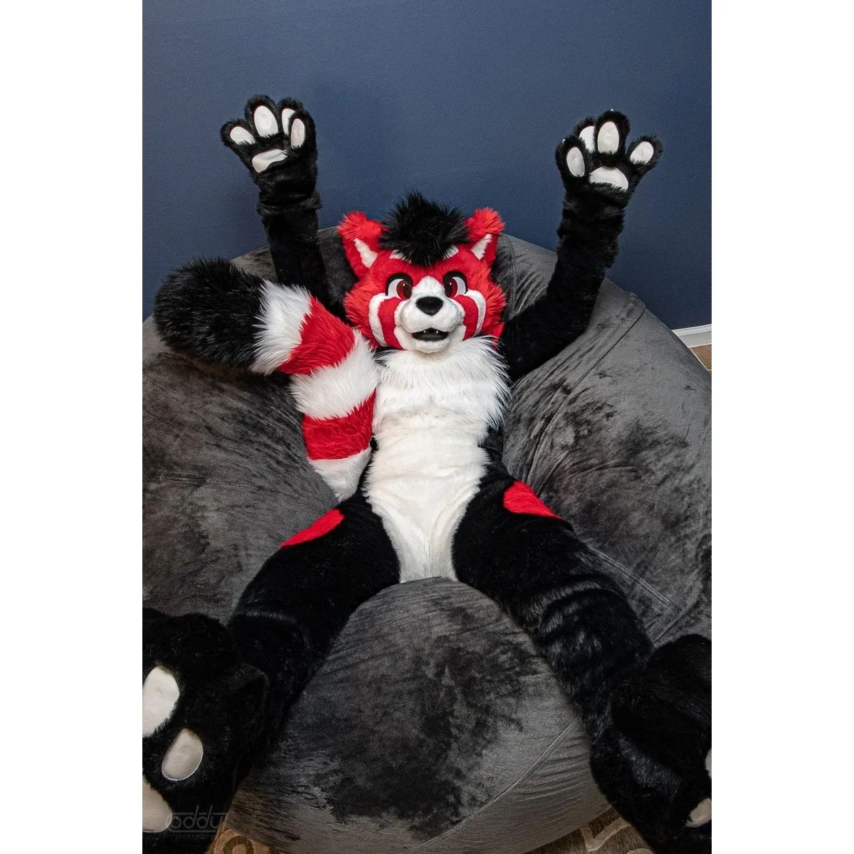 Weißer Schwarzer Roter Husky Fursuit Fuchs Hund Maskottchen Kostüm Wolf Furry Anzüge Erwachsene Halloween Weihnachten Tier Cosplay Outfits